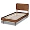 Baxton Studio Gisa Mid-Century Modern Transitional Walnut Brown Finished Wood Twin Size Platform Bed 187-11163-11158-Zoro - alternate 3